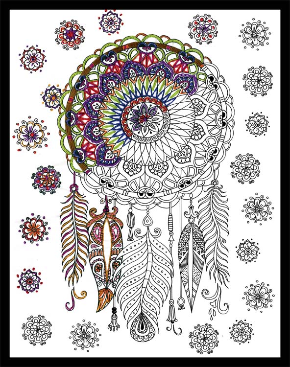 Trendy Dream Catcher Zenbroidery Stamped Embroidery Kit